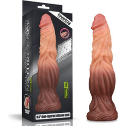Lovetoy Nature Cock Dual Layer Dildo με Βεντούζα 24.5cm Tan