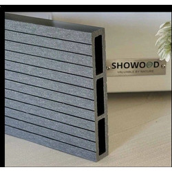 Showood WPC σανίδα περίφραξης γραμμωτή 2x12x360 γκρι ανοιχτό