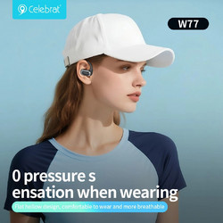 Celebrat W77 Ακουστικά Bluetooth Open Ear Black