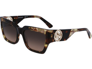Longchamp LO735S 205 Γυναικεία Γυαλιά Ηλίου Τετράγωνα Κοκάλινα Ταρταρούγα με Καφέ Φακό