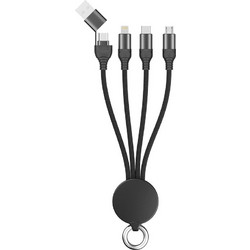 2GO Braided USB to Lightning / Type-C / micro USB Cable Μαύρο 0.15m 797363