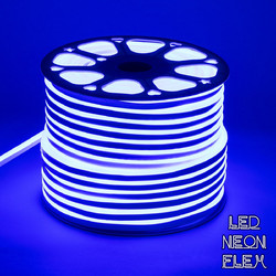 GLOBOSTAR(R) NEOVALE 70575 Ταινία Neon Flex LED 12W/m 600lm/m 120 DC 220-240V Αδιάβροχο IP65 120 x SMD2835 Chip/m Μπλε Dimmable - Sanan SMD Chip - Μ100 x Π0.8 x Υ1.6cm