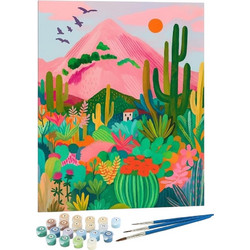 Painting By Numbers Cactus Mountain 40x50cm