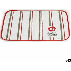 Σουπλά Kinvara Bon Appetit Λευκό Κόκκινο 33 x 0,3 x 48 cm (12 Μονάδες)
