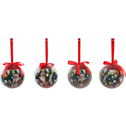 Χριστουγεννιάτικες μπάλες DKD Home Decor Άη Βασίλης PVC (7 τεμ.) (7.5 x 7.5 x 12 cm)
