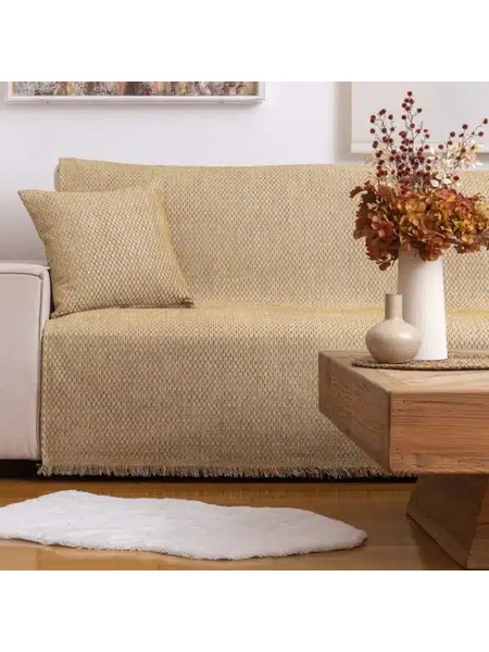 Borea Ριχτάρι Σενίλ Boucle Μουσταρδί 180x250 ΜΟΥΣΤΑΡΔΙ