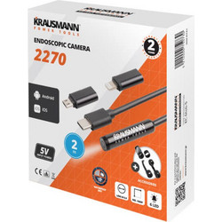 KRAUSMANN 2270 Κάμερα Ενδοσκοπική 2m Mε Ανάλυση 1080p USB Type-C