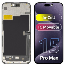 JK Οθόνη LCD In-Cell IC για Apple iPhone 15 Pro Max Μαύρο