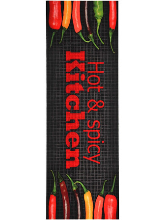 vidaXL Πατάκι Κουζίνας Σχέδιο Hot&Spicy Πλενόμενο 60 x 180 εκ