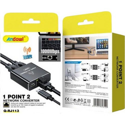 Andowl Μετατροπέας Δικτύου 1000Mbps Q-RJ113 - Network converter 1 Point 2-075713-121441