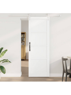 vidaXL Πόρτα Εσωτερική Συρόμενη Ξύλινη Λευκή 73.5x211cm 3449919