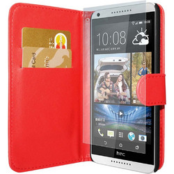 Δερμάτινη Stand Θήκη/Πορτοφόλι για HTC Desire 816 Κόκκινο (ΟΕΜ)