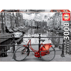 Puzzle Educa Amsterdam Coloured Black & White 3000 Κομμάτια
