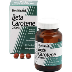Health Aid Beta Carotene 15mg 23000iu 30 Κάψουλες
