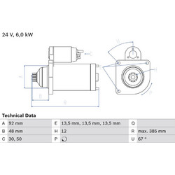 Bosch Μίζα - 0 986 022 250