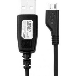 SAMSUNG APCBU10BBE BLACK USB A 2.0 CABLE TO MICRO USB CHARGER/DATA 0.8m SAMSUNG SMARTPHONE ORIGINAL