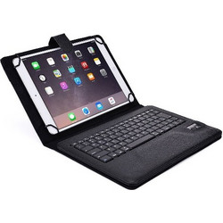Cooper Leather Stand Case with Bluethooth Keyboard 9"-10" for Tablet - Black