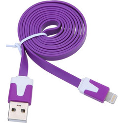 Επίπεδο Καλώδιο Μεταφοράς Δεδομένων iPhone 5 Μοβ (1m)