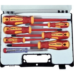 EXTOL PREMIUM Electric Screwdrivers with Tester Set 7pcs