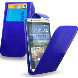 Δερμάτινη Θήκη Flip για HTC Desire 620 Μπλέ (ΟΕΜ)