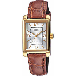 Casio Γυναικείο Ρολόι με Καφέ Δερμάτινο Λουράκι LTP-1234PGL-7AEF Casio Γυναικείο Ρολόι με Καφέ Δερμάτινο Λουράκι LTP-1234PGL-7AEF
