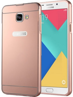 Μοντέρνα θήκη PC με μεταλλικό πλαίσιο για Galaxy A9 / A900 (Ροζ Χρυσό) (OEM)