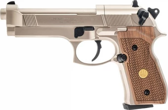 Umarex Beretta M92 FS Nickel Wood Αεροβόλo Πιστόλι CO2 Pellets Μεταλλικό  4.5mm