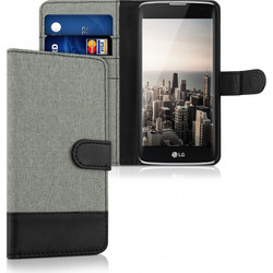 KW Canvas Wallet Grey/Black (LG K7)