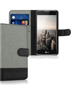 KW Canvas Wallet Grey/Black (LG K7)