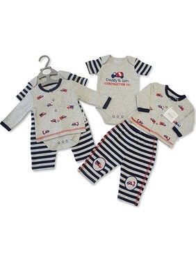 Σετ 3 τεμ. της Nursery Time 1743 100% Βαμβακερό