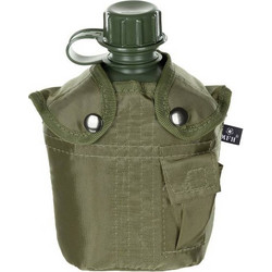 MFH US Canteen 1L w/ Cover - Olive
