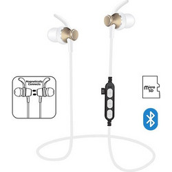 Platinet PM1060 Ακουστικά Bluetooth In Ear Ανθεκτικά στο Νερό Gold