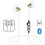 Platinet PM1060 Ακουστικά Bluetooth In Ear Ανθεκτικά στο Νερό Gold