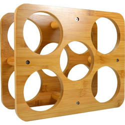 Ξύλινη Μπαμπού Bamboo μπουκαλοθήκη κάβα κρασιών 5 θέσεων, διαστάσεων 26x22x12 εκατοστά, Jocca - JOCCA home & life
