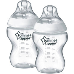 Tommee Tippee Close To Nature Σετ Πλαστικά Μπιμπερό με Θηλή Σιλικόνης κατά των Κολικών 0m+ 2x260ml