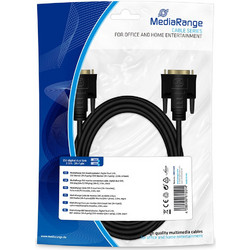 Καλώδιο MediaRange DVI monitor connection, digital dual link, DVI plug (24+1)/DVI plug (24+1) 2.0m, black (MRCS129)
