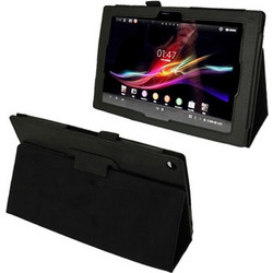 Litchi Texture Leather Case with Holder for Sony Xperia Tablet Z / 10.1(Black) (OEM)