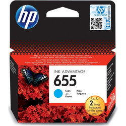 HP 655 Cyan Μελάνι Εκτυπωτή Inkjet CZ110AE