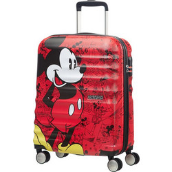 American Tourister Wavebreaker Disney Mickey Comics Παιδική Βαλίτσα Καμπίνας 55x40x20cm με 4 Ρόδες Κόκκινη