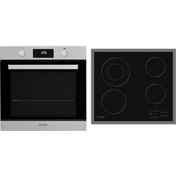 Indesit Φούρνος Ηλεκτρικός Άνω Πάγκου 71lt 59.5cm IFW 6841 JH IX με Κεραμικές Εστίες RI 261 X