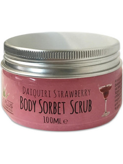 Aloe Plus Natural Cosmetics Daiquiri Strawberry Sorbet Face & Body Sorbet Scrub Προσώπου 100ml