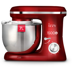Izzy IZ-1500 Spicy Red Κουζινομηχανή 1500W με Ανοξείδωτο Κάδο 7lt