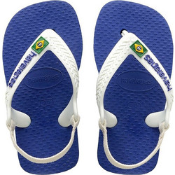 Havaianas Brasil Logo Παιδικές Σαγιονάρες για Αγόρι Royal Blue 4140577-2711