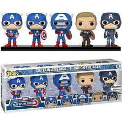 Funko Pop! Marvel Year Of The Shield 5-Pack Captain America Through The Ages Exclusive