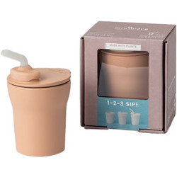 Miniware Des.14 Ποτηράκι με Καλαμάκι Σιλικόνης Caramel 170ml