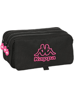 Safta Kappa Κασετίνα με 3 Θήκες Μαύρη Ροζ 812305710