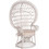 HomeMarkt Royal Peackock Πολυθρόνα Κήπου Rattan Λευκή HM9342.02