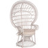 HomeMarkt Royal Peackock Πολυθρόνα Κήπου Rattan Λευκή HM9342.02