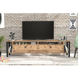 Homeplus Έπιπλο Τηλεόρασης Ξύλινο Φυσικό Χρώμα Μ160xΠ30xΥ51cm 07.01.1220