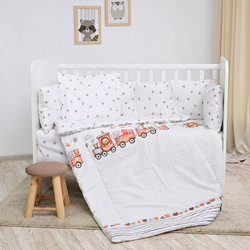 Lorelli Lily Train Σετ Κούνιας Grey 4τμχ 20800146001